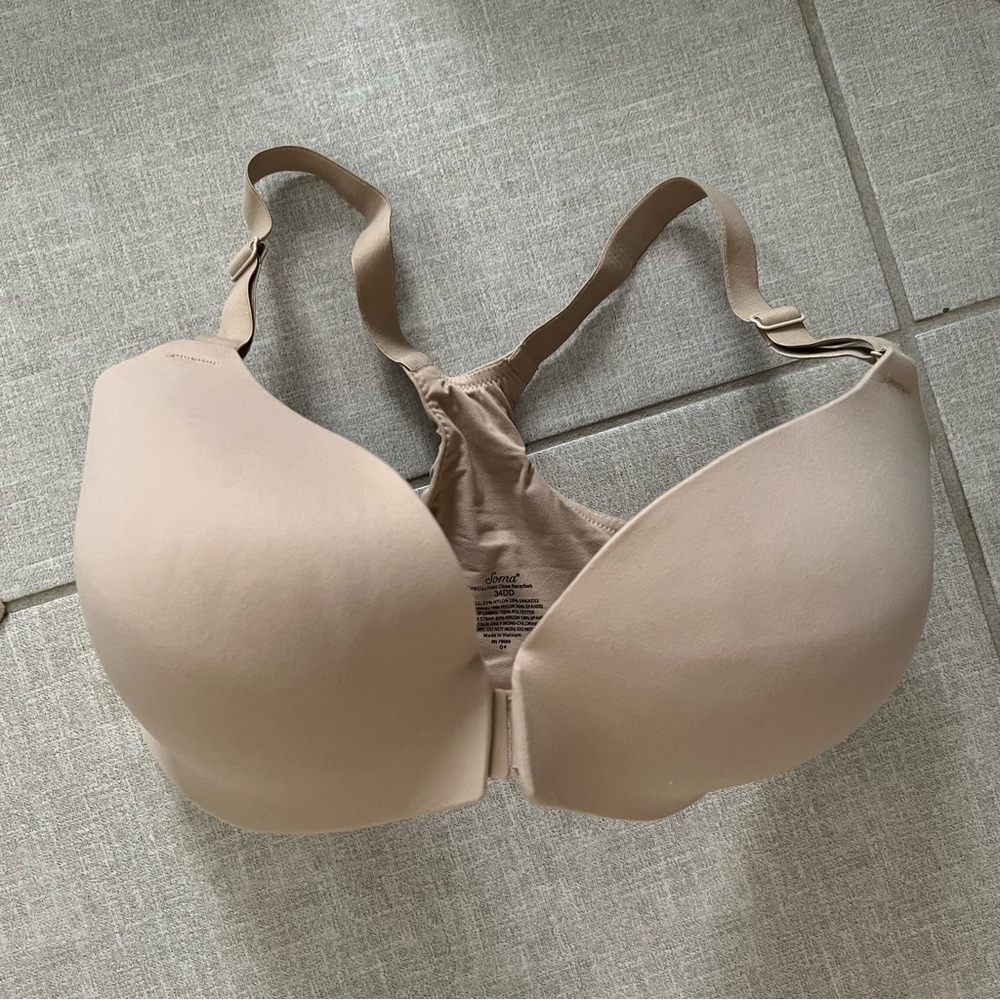 Soma enbliss front close racerback bra, 34DD
